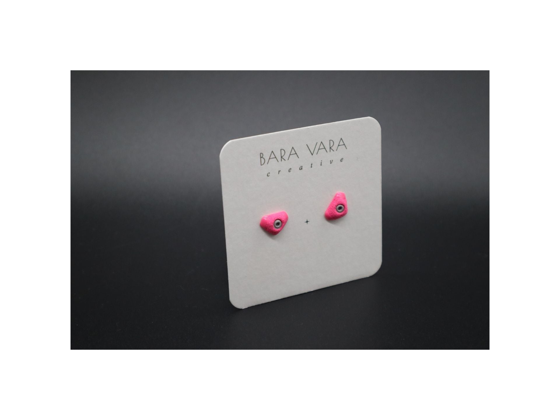 Bara Vara Creative Earrings - Pink Triangle Crimp (Chalkless) - Happy Biner