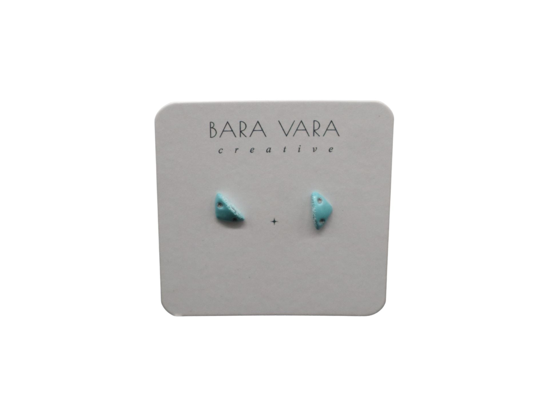 Bara Vara Creative Earrings - Teal Flat Crimp - Happy Biner
