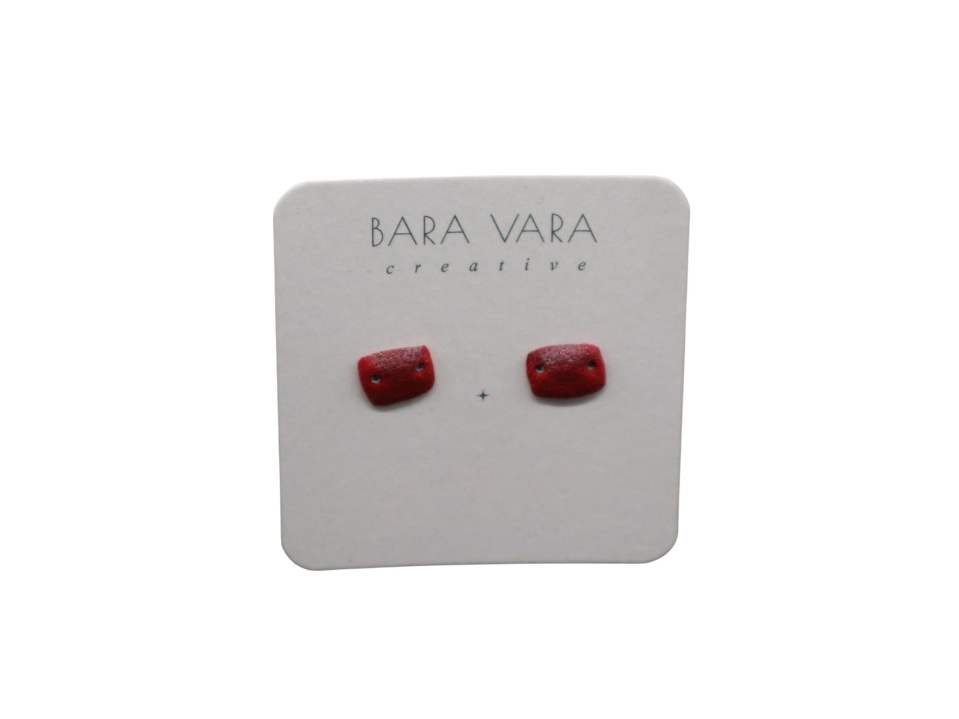 Bara Vara Creative Earrings - Red Crimp - Happy Biner