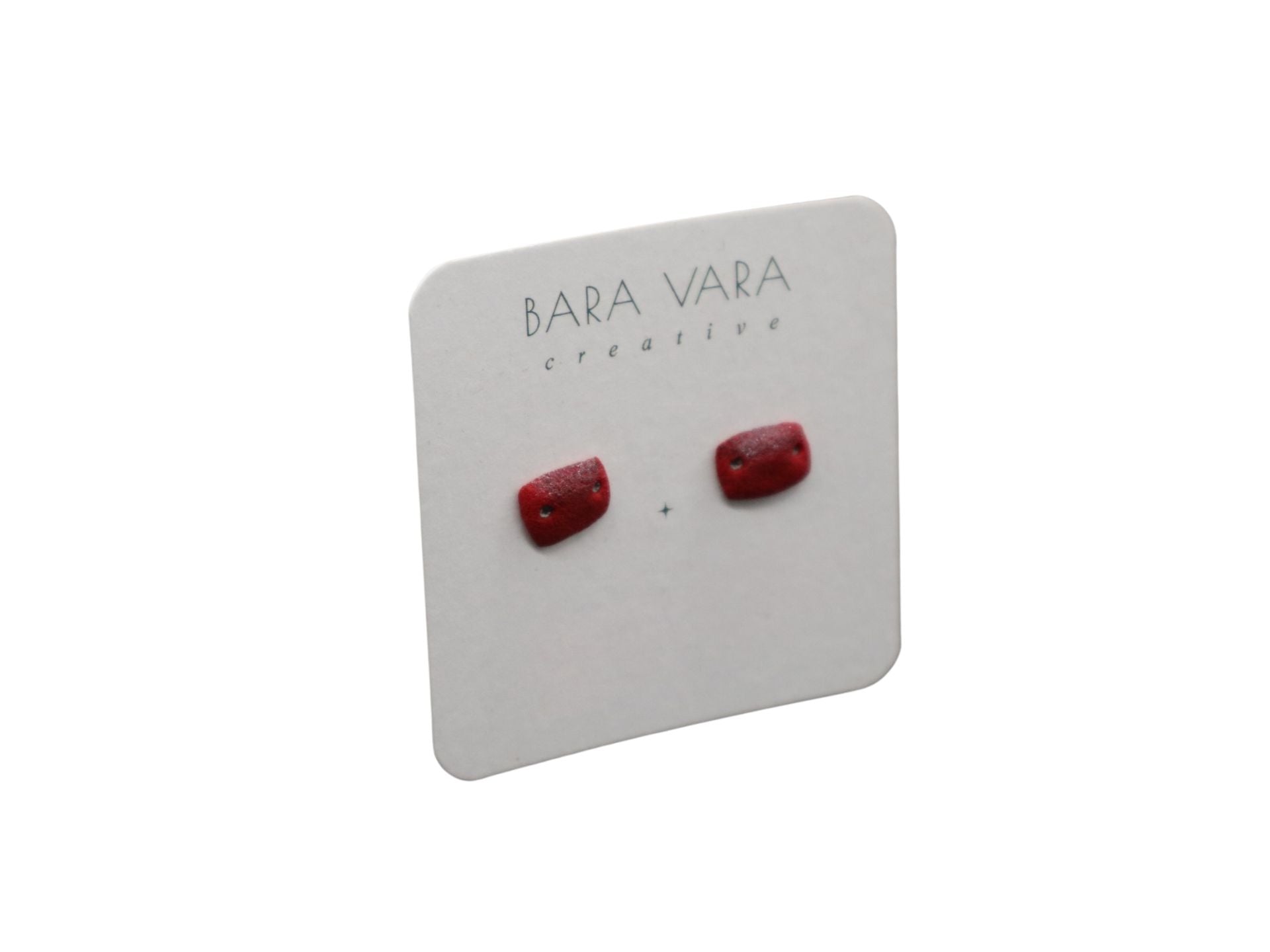 Bara Vara Creative Earrings - Red Crimp - Happy Biner