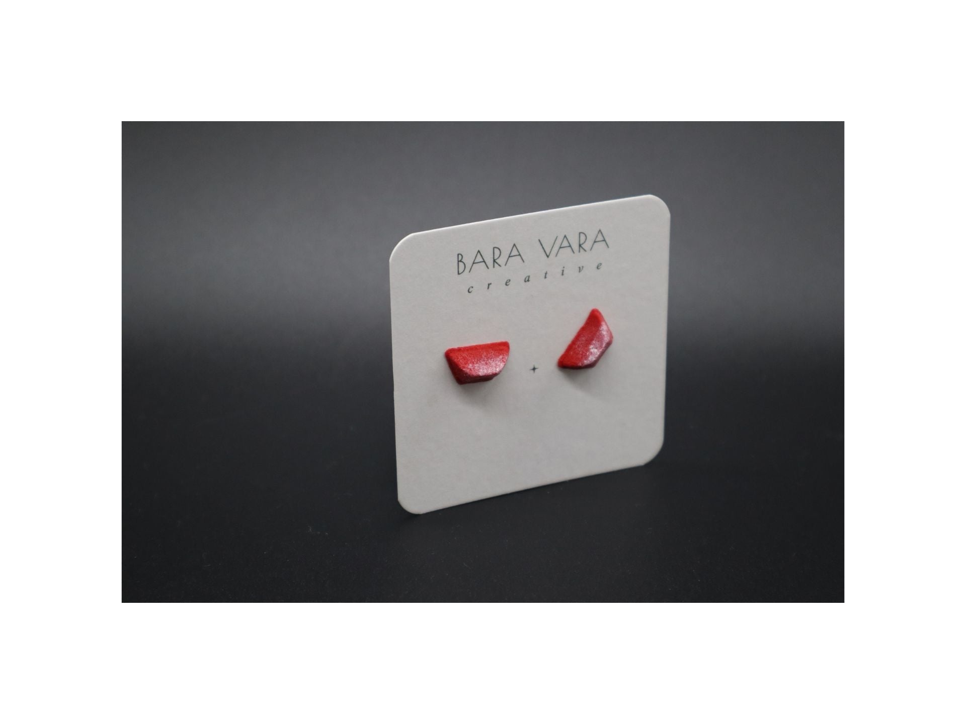 Bara Vara Creative Earrings - Red Sloper - Happy Biner