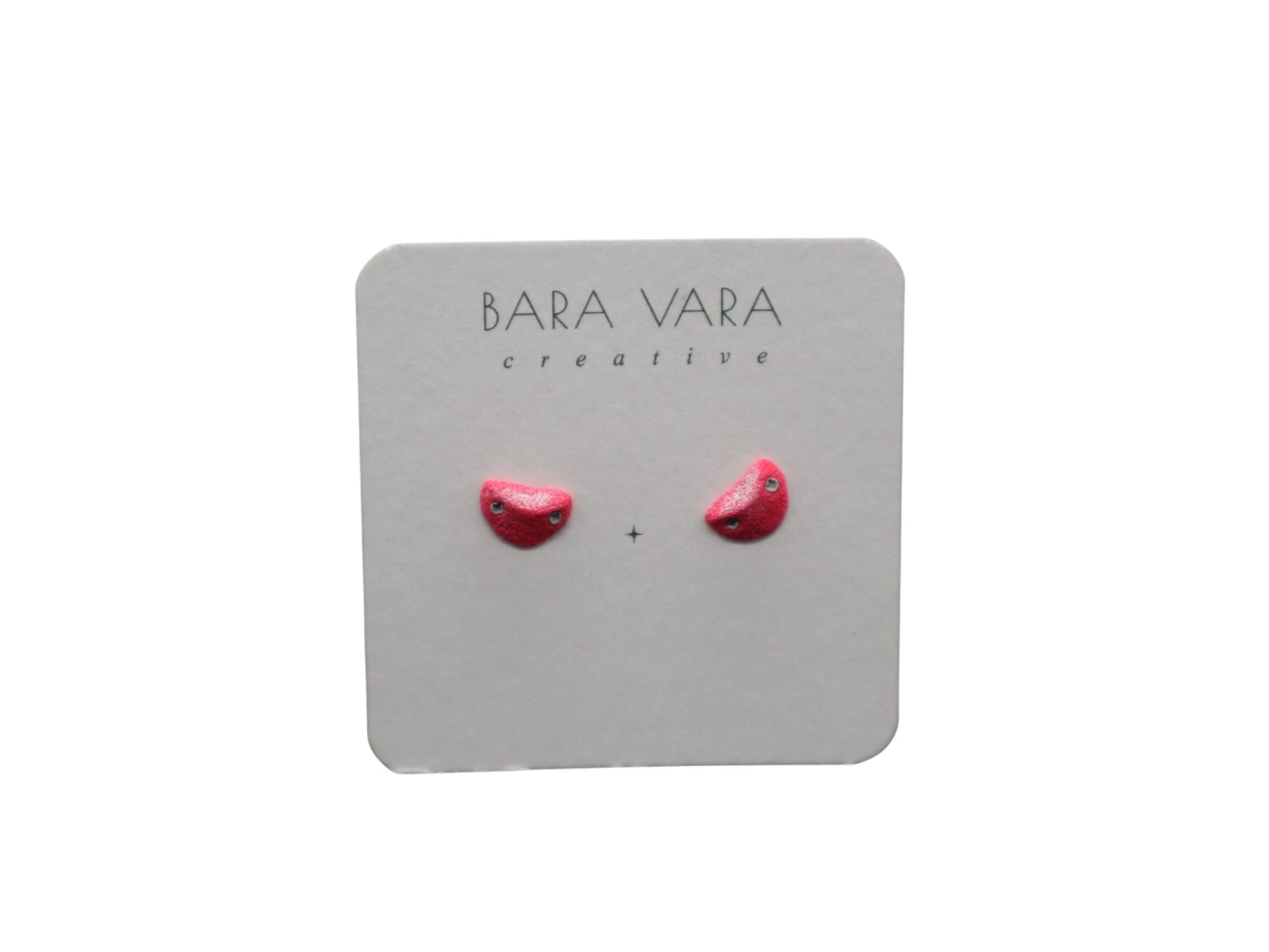 Bara Vara Creative Earrings - Pink Small Crimp - Happy Biner