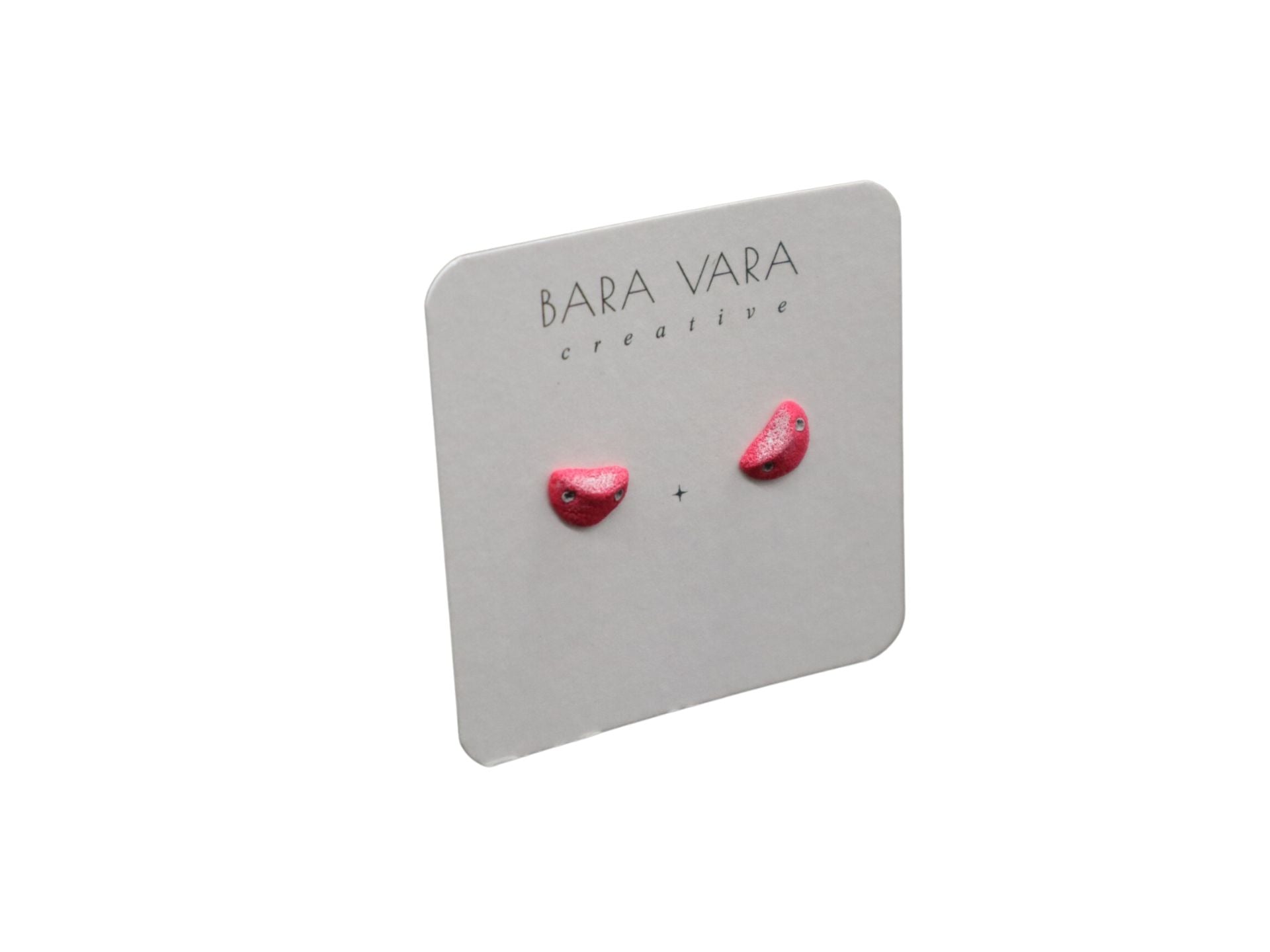 Bara Vara Creative Earrings - Pink Small Crimp - Happy Biner