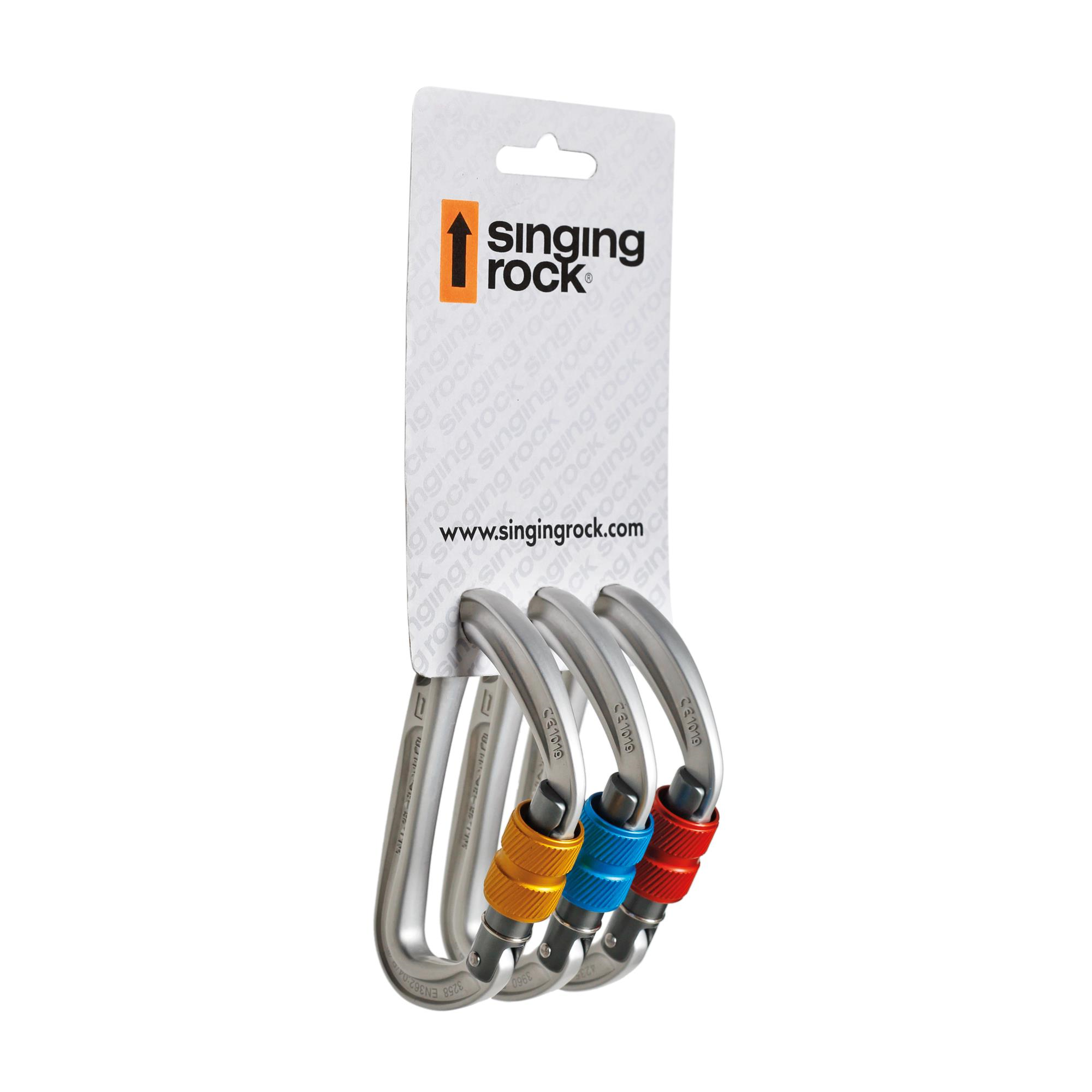 Singing Rock Colt Screw Carabiners - 3 Pack