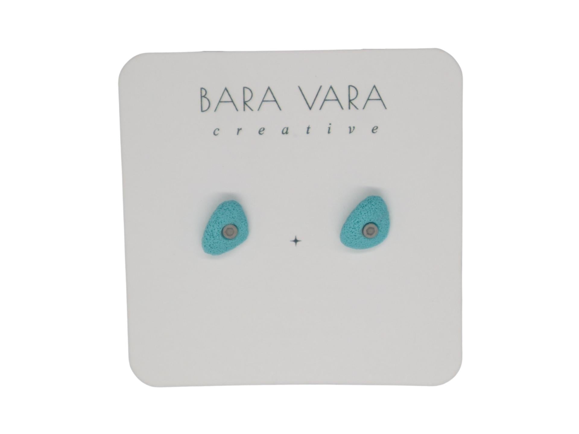 Bara Vara Creative Earrings - Teal Crimp - Happy Biner