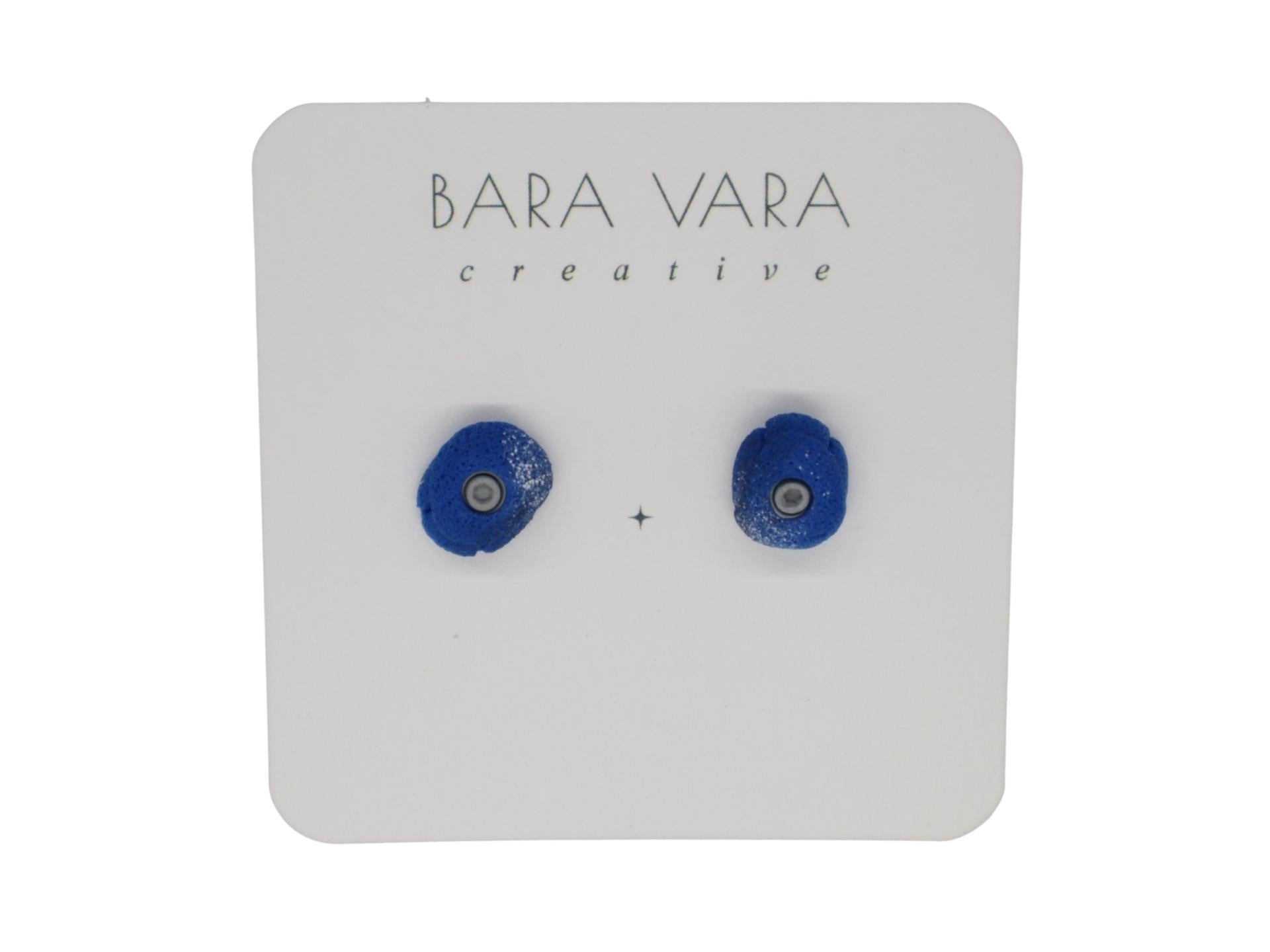 Bara Vara Creative Earrings - Dark Blue Sloper - Happy Biner