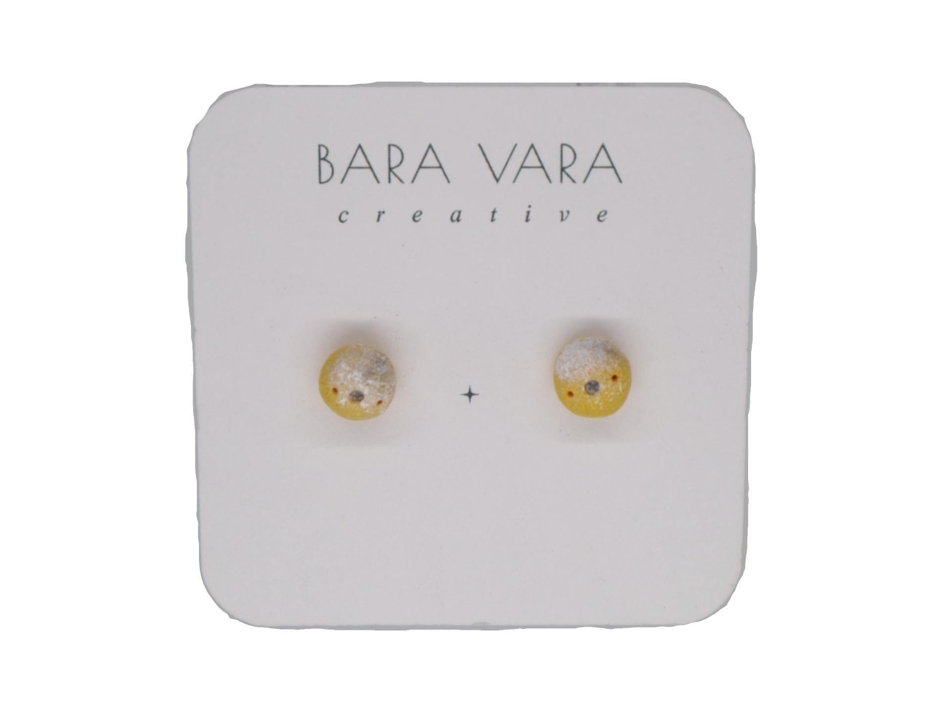 Bara Vara Creative Earrings - Yellow Ball Slopers - Happy Biner